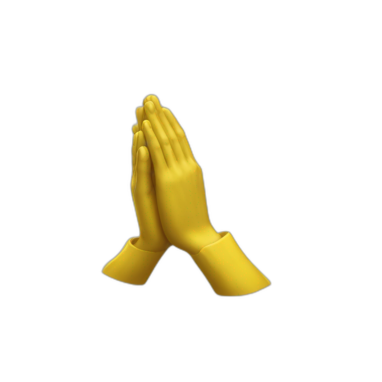 yellow Praying hands emoji