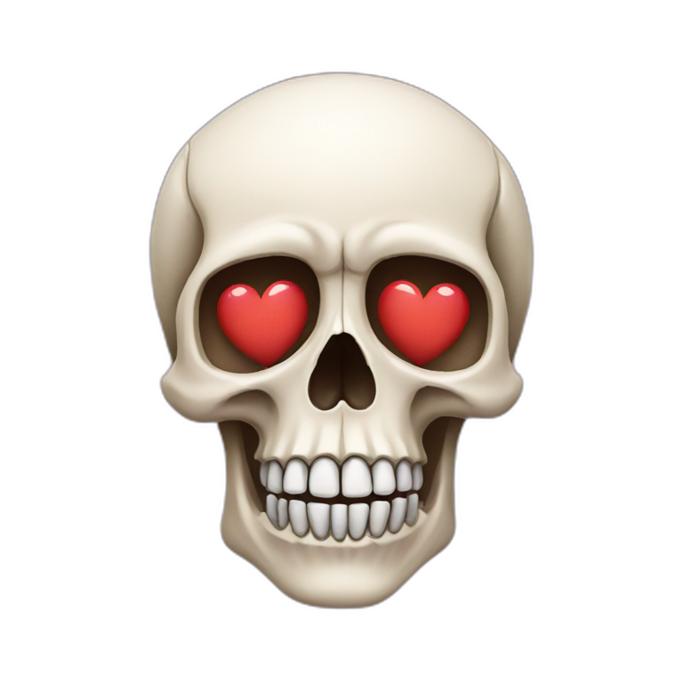skull with heart eyes emoji