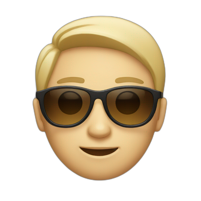 white boy wear sunglasses emoji