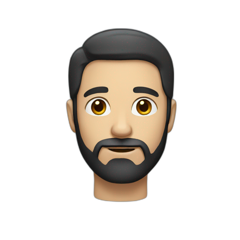 man with dark hair and beard emoji