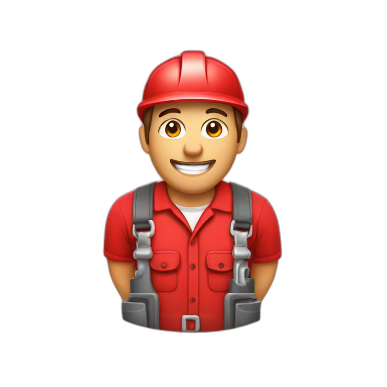 plumber in red emoji