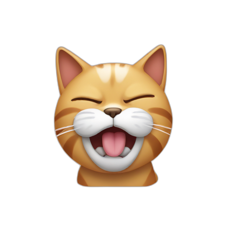 Sneezing crazy cat emoji