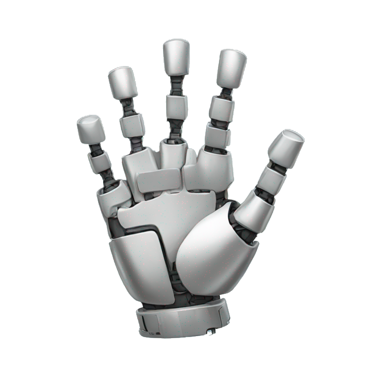 waving robot hand emoji