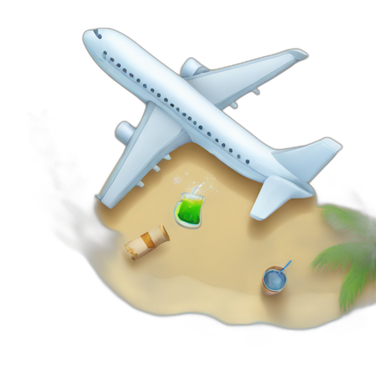 people-drinking-airplane-flying-over-a-beach  emoji