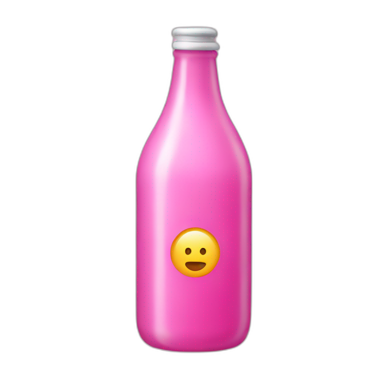 pink bottle emoji