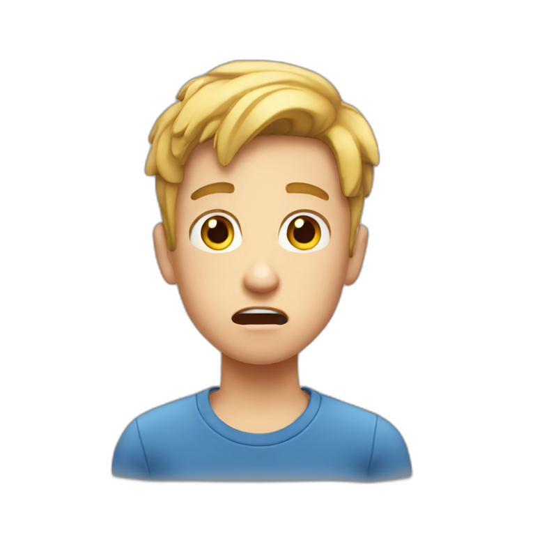 White boy shocked emoji