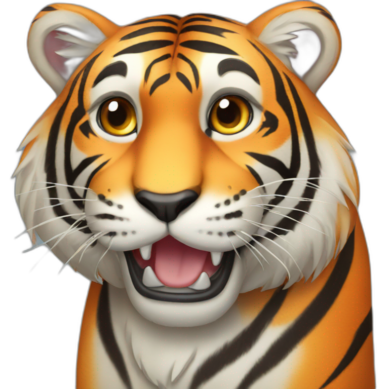 happy animal tiger emoji