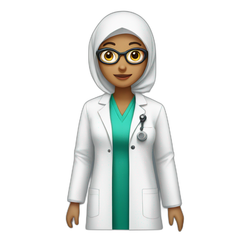 scientist wearing hijab and lab coat emoji
