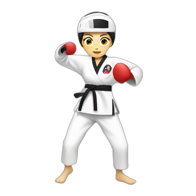 taekwondo woman emoji