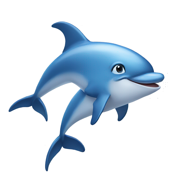 Blue Dolphin Face emoji