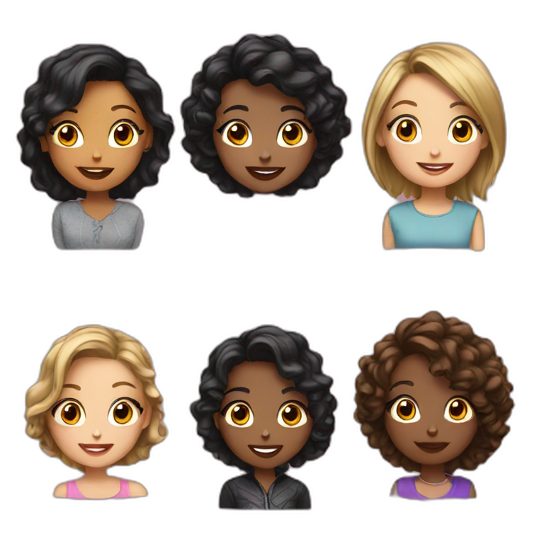 7 girl friends  emoji