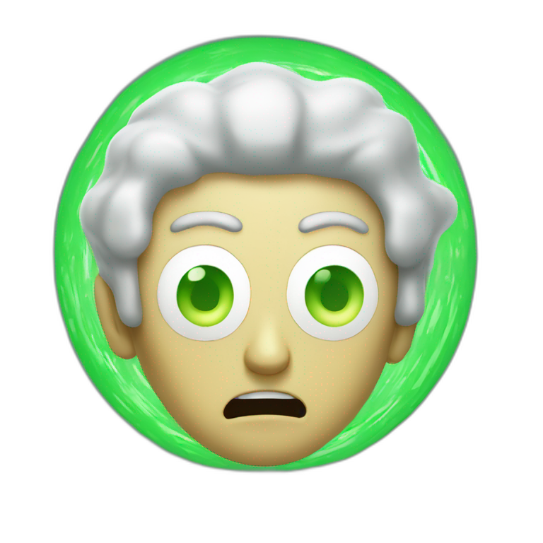 ricky and morty style green portal emoji