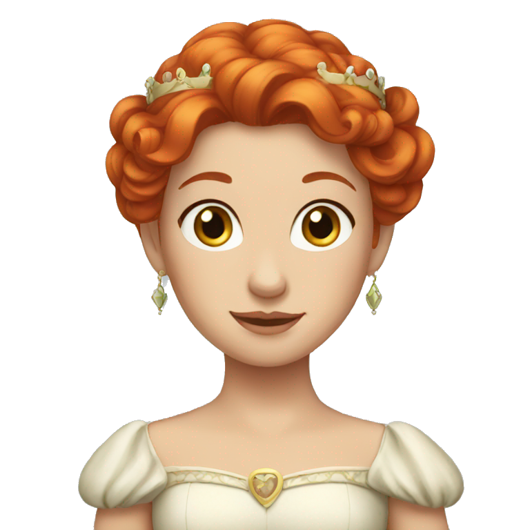 red haired princess emoji