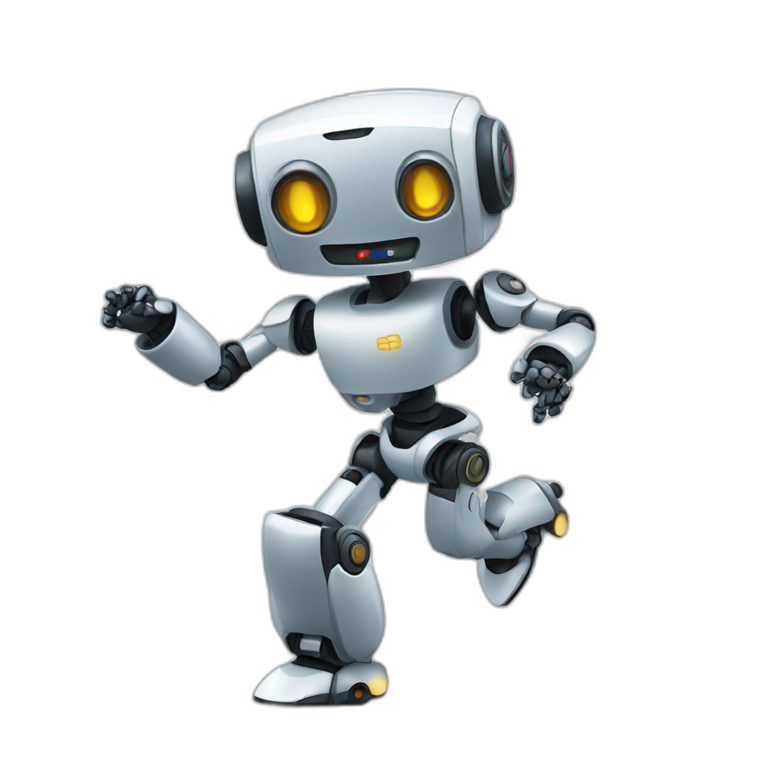 a robot dancing emoji