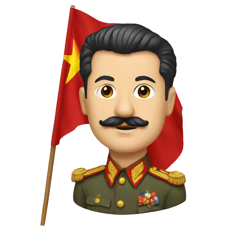 stalin holding a flag emoji