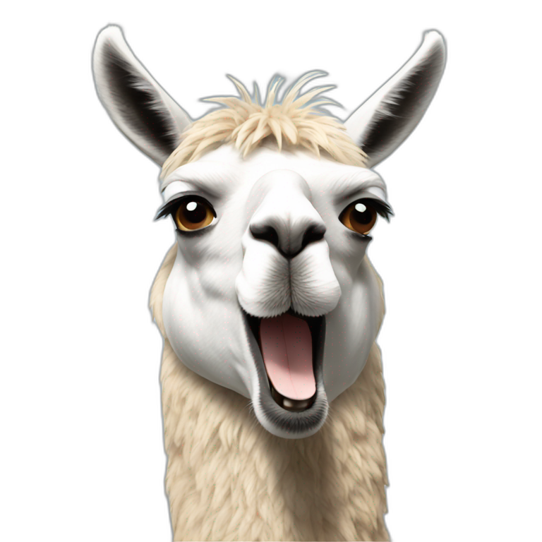 spitting llama emoji