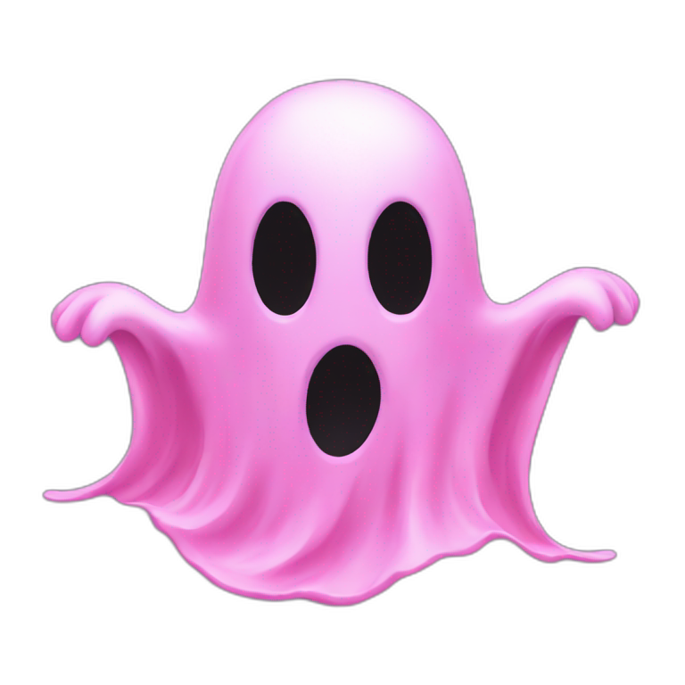 pink halloween ghost emoji