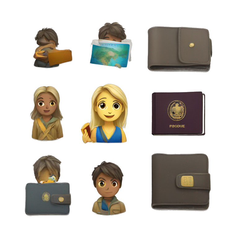 Refugee passport emoji