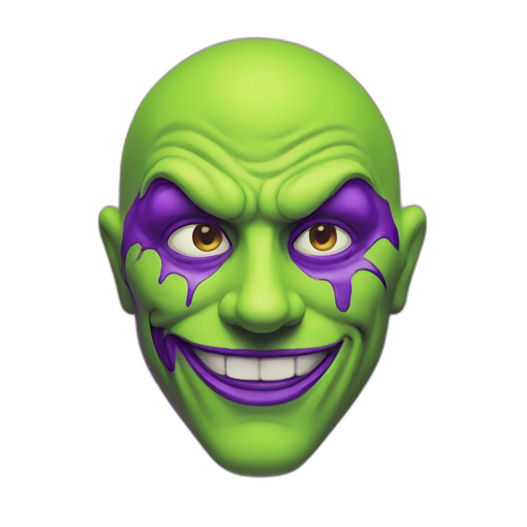 lemon-green-and-purple-neon-joker emoji