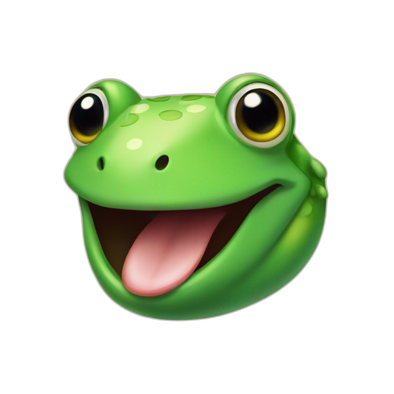 frog face with tongue emoji