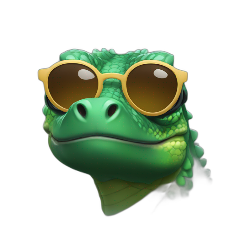 Komodo wearing sunglasses emoji