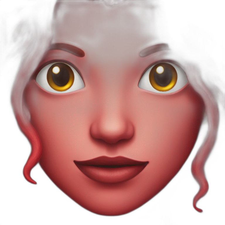 red tiefling face emoji