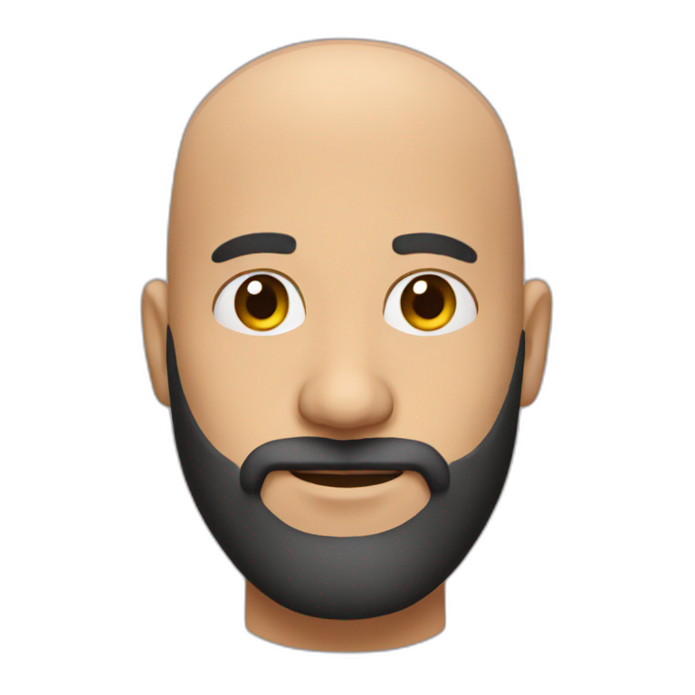Bald guy with beard  emoji