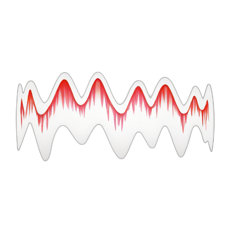 Audio wave icon, Modern Sound Wave illustration on white background emoji