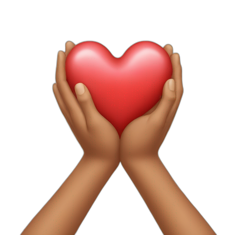 hands holding heart emoji