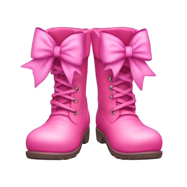 Pink boots with bows best sale
