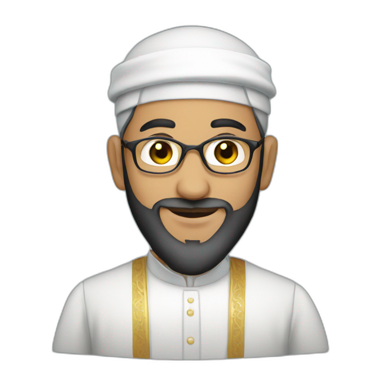 A Muslim cleric in a formal dress emoji