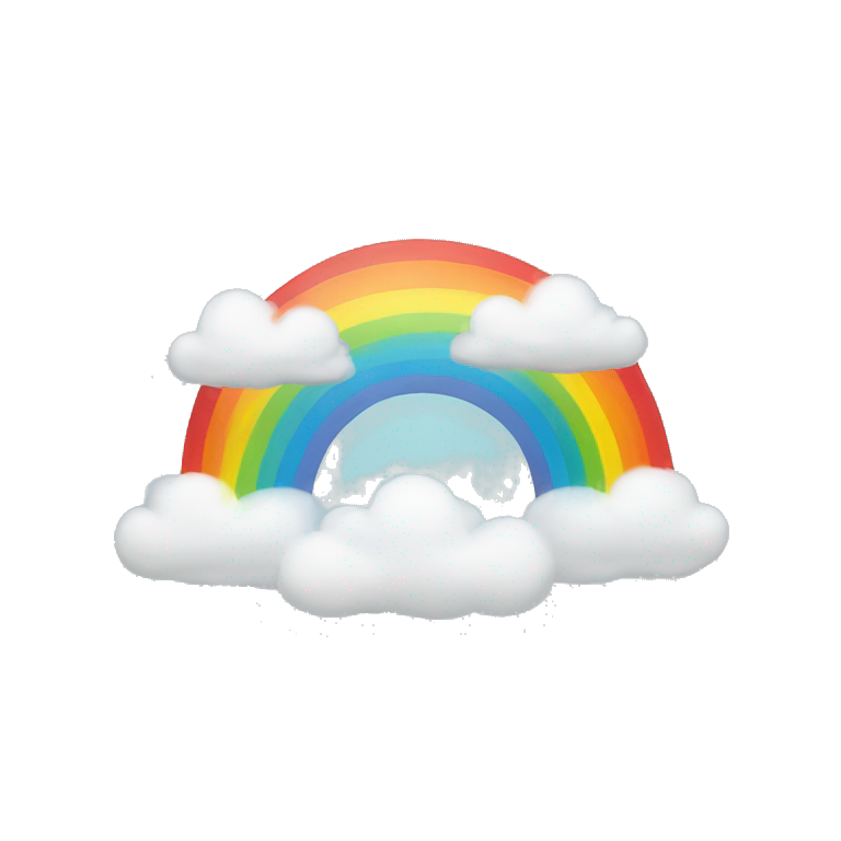 Cloud and rainbow  emoji