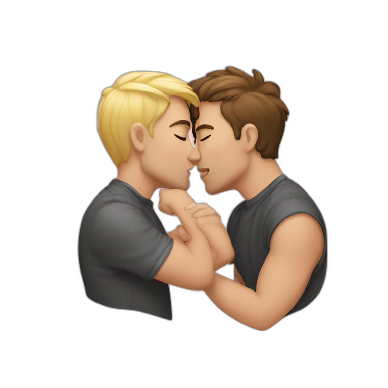 gay people kissing emoji