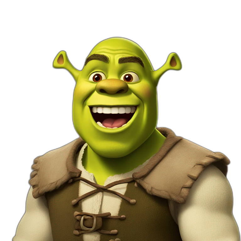 shrek with mouth open emoji