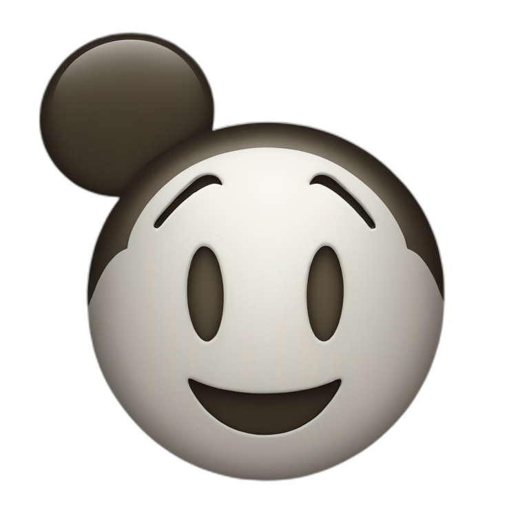 Smiley face with Mickey ears emoji