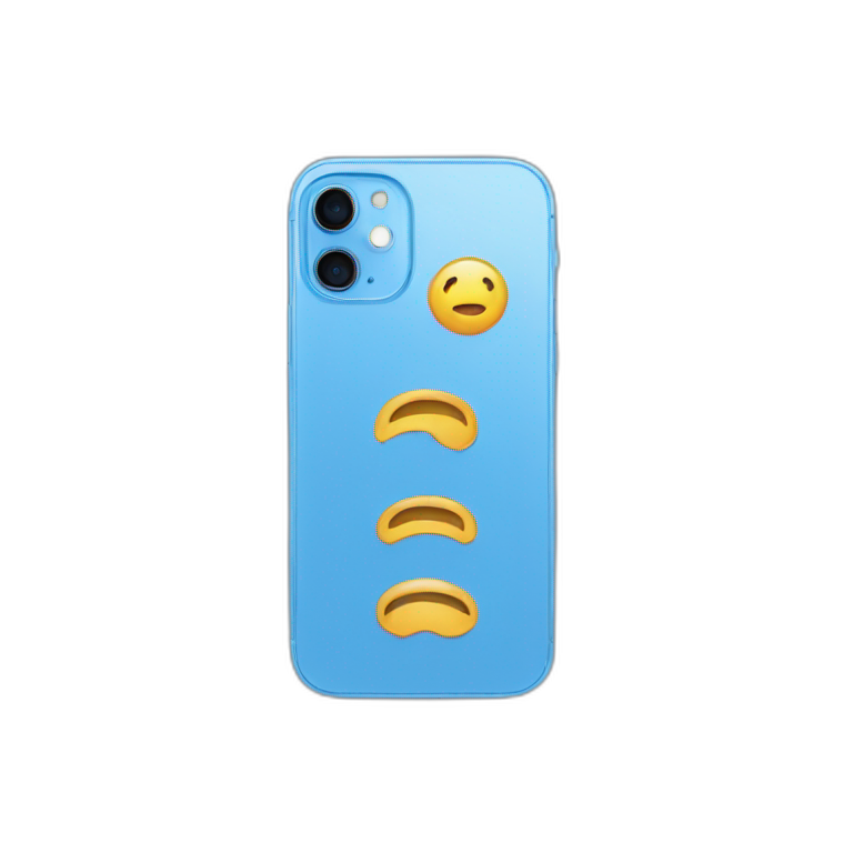 iPhone 12 blue emoji