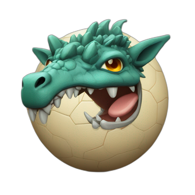 3d sphere with a cartoon elite tuff Mule skin texture with dragon eyes emoji