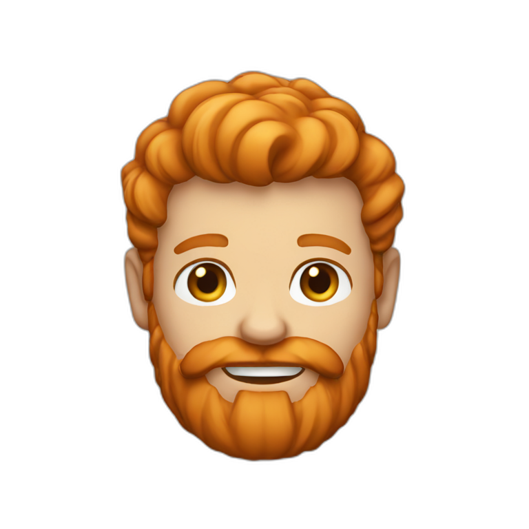 a ginger man with beard emoji