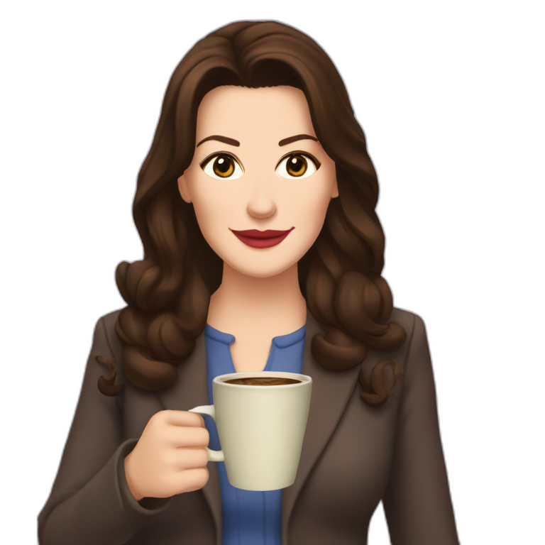 lorelai gilmore dirnking coffee emoji