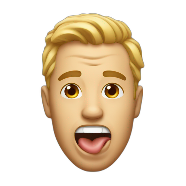 man sticking out his tongue emoji