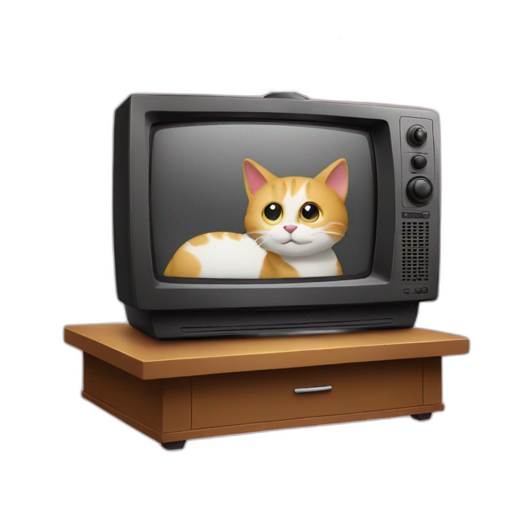 Tv with pantalla.cat written on the screen emoji