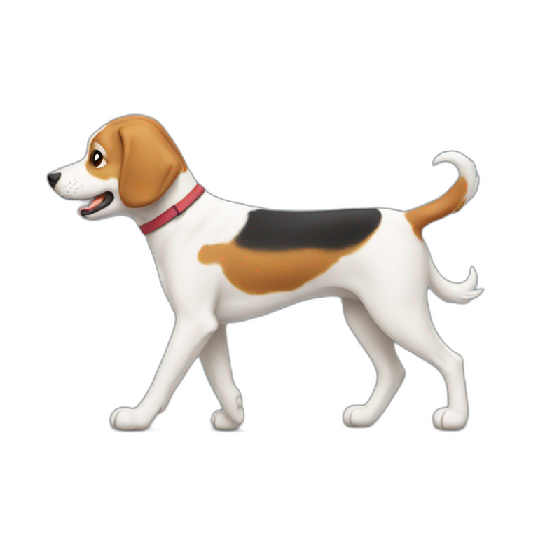 Dog-walking-himself emoji