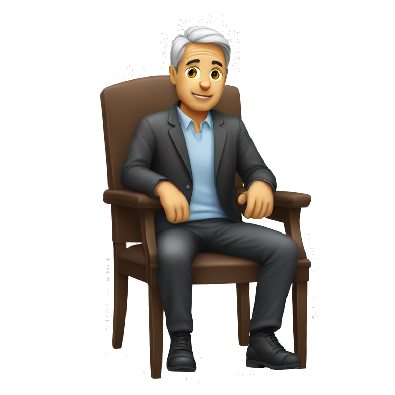 Man sitting on chair emoji