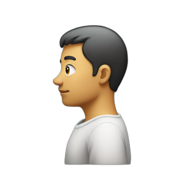 person-looking-over-his-back emoji