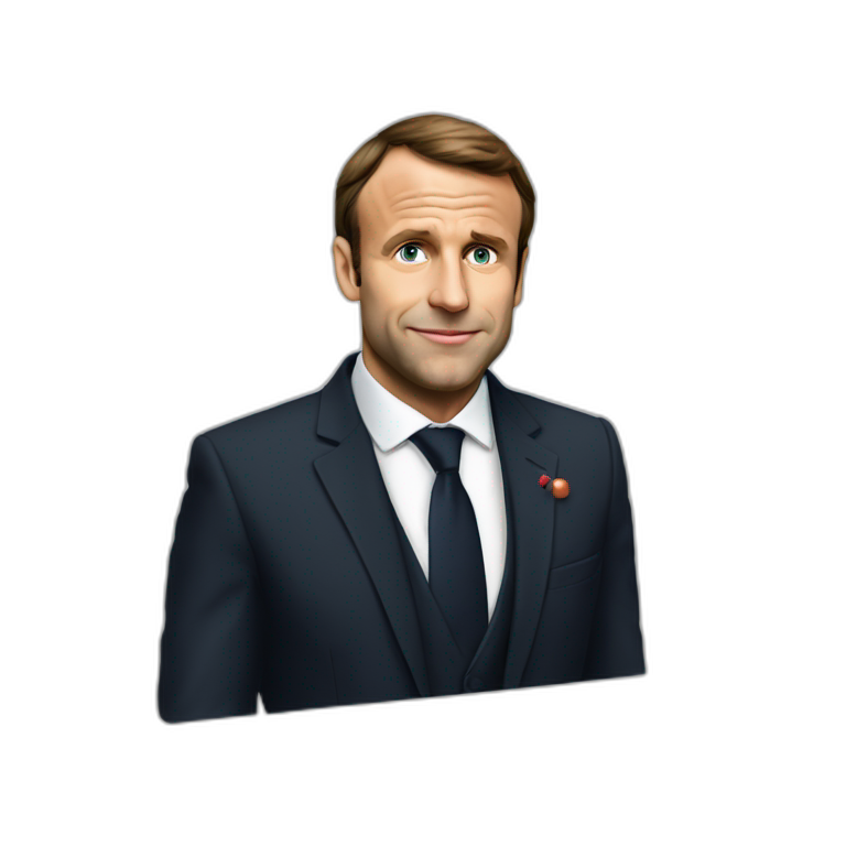 Macron en slip emoji