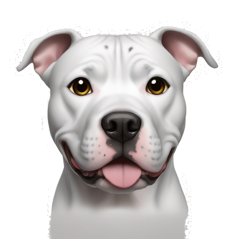 White with black spot pitbull dog emoji