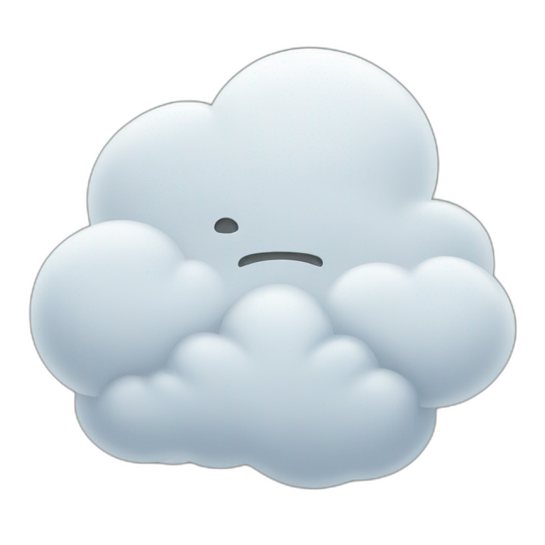 / A white cloud / emoji