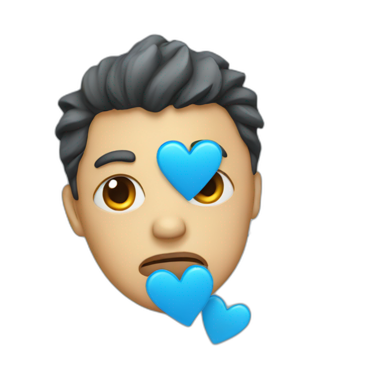 Blue broken heart emoji