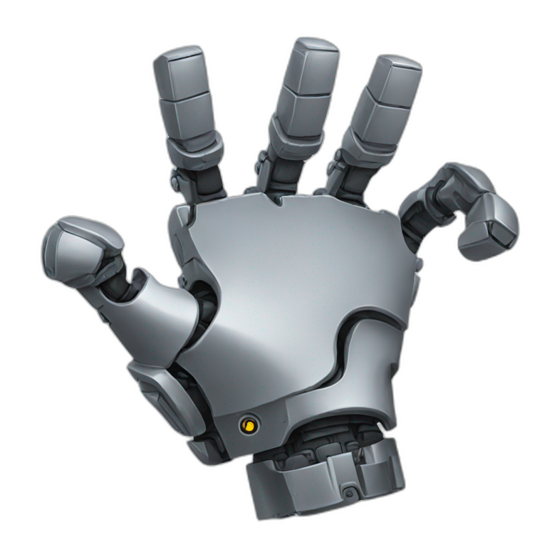 Robot hand emoji