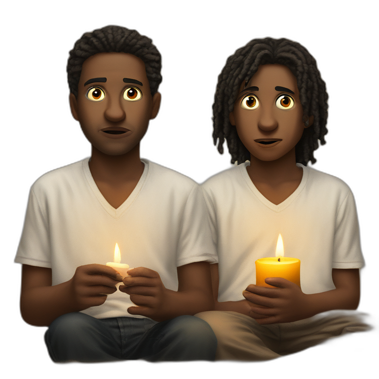 "gentle gaze by candlelight" emoji